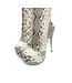 Designer Italian python platform thigh boots