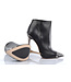 High Italian ankle boots VESTA with python stiletto heels in real leather