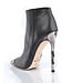 High Italian ankle boots VESTA with python stiletto heels in real leather