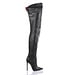 High Italian crotch boots VESTA with stiletto heels in genuine leather