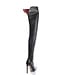 High Italian crotch boots VESTA with stiletto heels in genuine leather