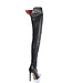 Custom made high Italian crotch boots VESTA with stiletto heels in genuine leather