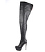 MTO - Colour choice - High Italian crotch boots ISIS with platform heels in real leather