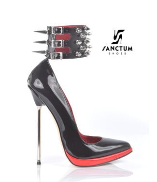 Sanctum  FATALE - EXTREME SPIKES STILETTO BLACK RED PUMPS