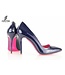 Paoletti pumps echt leer blauw roze -outlet