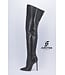 CUSTOM High Italian THIGH boots VESTA with stiletto heels in genuine leather