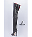 CUSTOM High Italian THIGH boots VESTA with stiletto heels in genuine leather