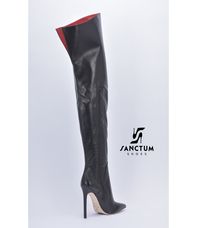 CUSTOM Hoge Italiaanse DIJLAARZEN VESTA met stilettohakken