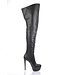 Custom High Italian thigh boots ISIS with platform heels in real leather