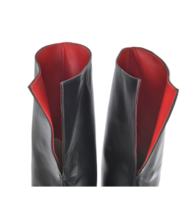 Custom High Italian thigh boots ISIS with platform heels in real leather