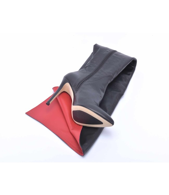 High Italian thigh boots VESTA with 10cm stiletto heels in genuine leather