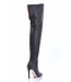 High Italian thigh boots VESTA with 10cm stiletto heels in genuine leather