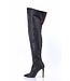 CUSTOM High Italian THIGH boots VESTA-10 with stiletto heels in genuine leather