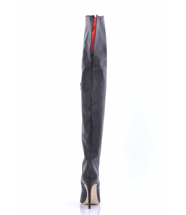 CUSTOM High Italian THIGH boots VESTA-10 with stiletto heels in genuine leather