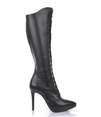 Sanctum  JUNO LACE UP KNEE BOOTS BLACK NAPPA