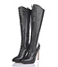 CUSTOM Hohe italienische Schnürstiefelette JUNO mit Stilettoabsatz aus echtem Leder