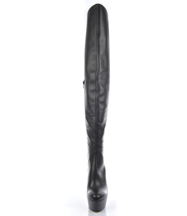 High Italian thigh boots ISIS with platform heels in real leather