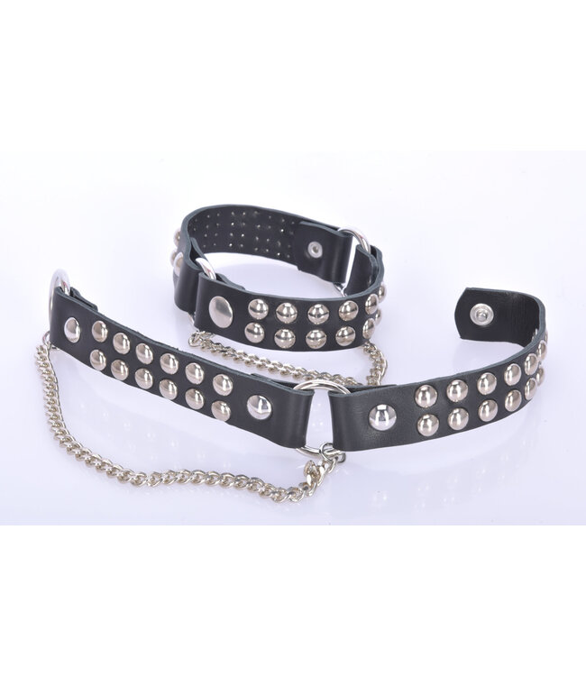 LEDERSTIEFELGÜRTEL LEA - 2CM - EINZELKETTE - SCHWARZES NAPPA