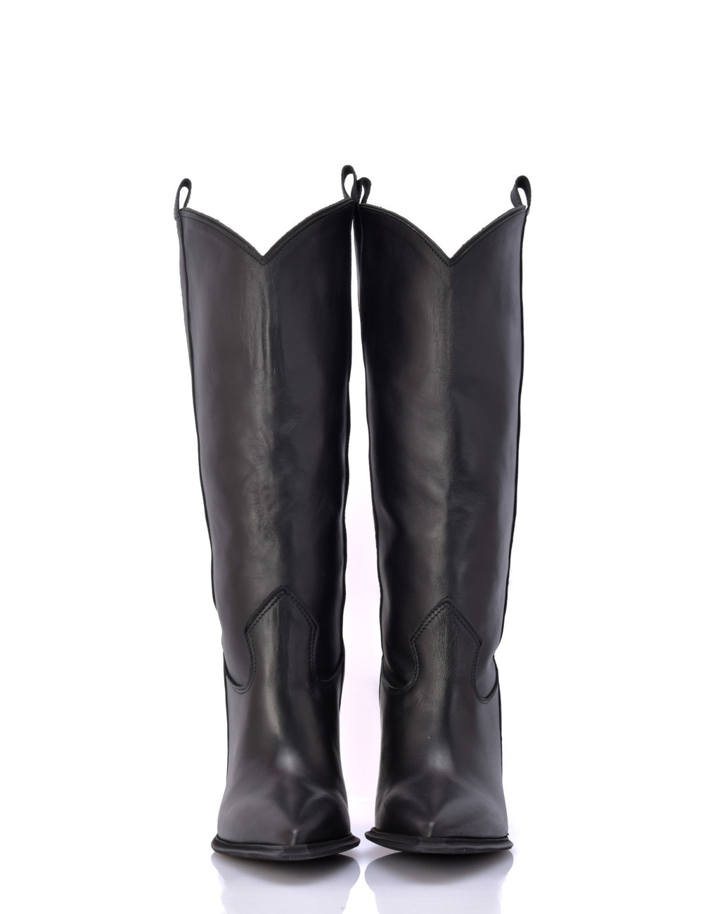 Sanctum  Black leather Raquel high heel cowboy boots