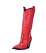 Red leather Raquel high heel cowboy boots