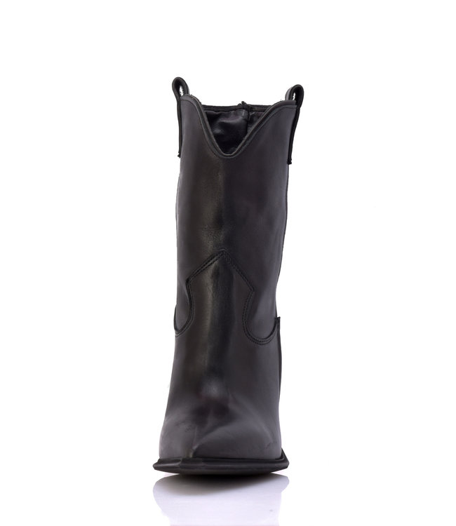 Short leather Julie High Heeled cowboy boots