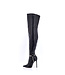 High Italian THIGH boots VESPER with full back zipper in genuine leather