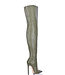High Italian THIGH boots VESPER with full back zipper in genuine leather