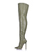 High Italian THIGH boots VESPER with full back zipper in genuine leather