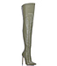 High Italian THIGH boots VESPER with full back zipper in genuine leather