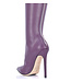 High Italian THIGH boots VESPER with full back zipper in genuine leather