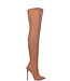 High Italian THIGH boots VESPER with full back zipper in genuine leather