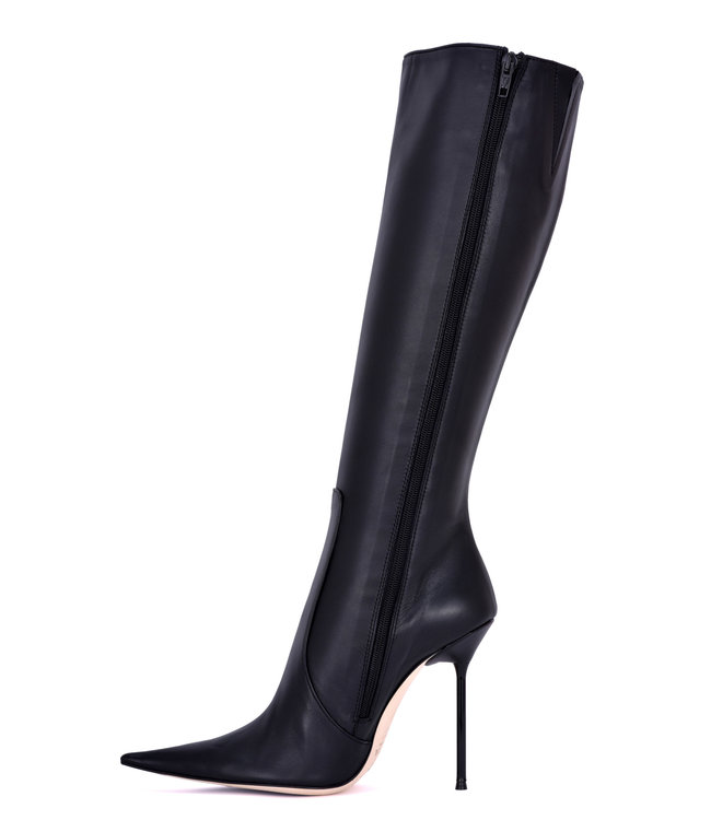 ELEKTRA EXTREME SPITZE KNIESTIEFEL SCHWARZ NAPPA