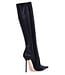 ELEKTRA EXTREME POINTY KNEE BOOTS BLACK NAPPA