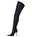 Sanctum MAYDAY - EXTREME POINTY THIGH BOOTS BLACK NAPPA