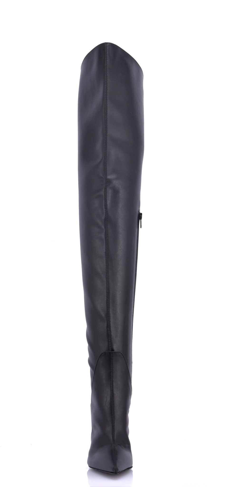 Crotch high boots with 12cm heels in Italian VEGAN leather - Italian ...