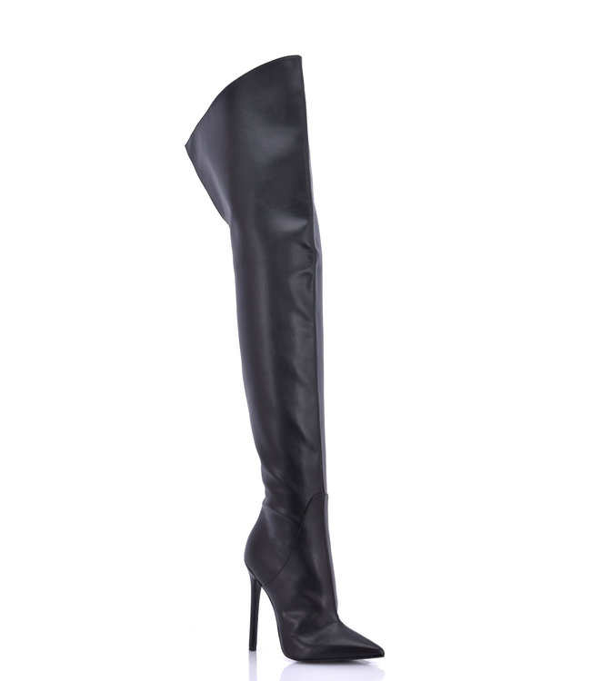 GIGI Overknee-Stiefel mit Stilettoabsatz aus italienischem Kunstleder