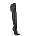 GIGI Overknee-Stiefel mit Stilettoabsatz aus italienischem Kunstleder