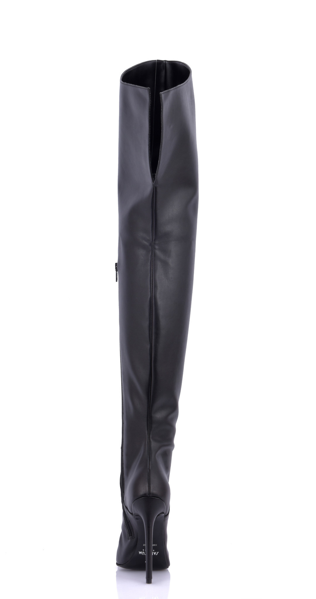 Crotch high boots with 12cm heels in Italian VEGAN leather - Italian ...