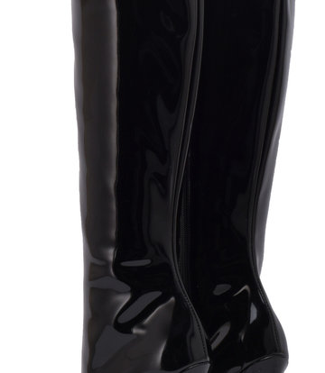 Sanctum Vegan  Knee boots VESTA with stiletto heel in Italian VEGAN shiny leather