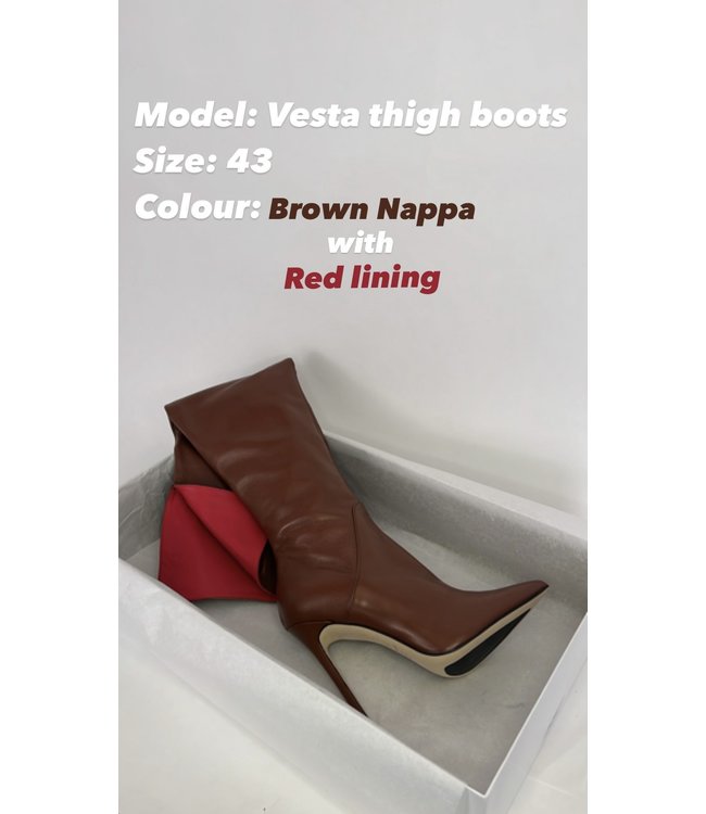 Custom Vesta kleur bruin Nappa (Bruciato)