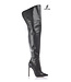 High Italian THIGH boots VESTA with stiletto heels in genuine leather