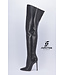 High Italian THIGH boots VESTA with stiletto heels in genuine leather