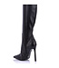 GIGI Overknee-Stiefel mit Stilettoabsatz aus italienischem Kunstleder