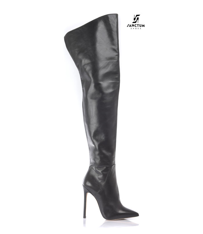 MTO - COLOUR OF CHOICE - High Italian THIGH boots VESTA with stiletto heels in genuine leather