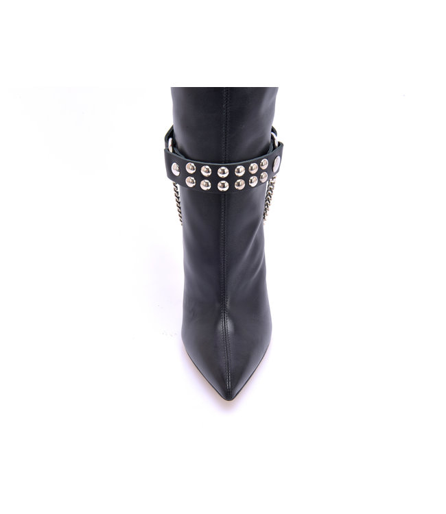 CUSTOM - High Italian THIGH boots VESPER with full back zipper in genuine leather