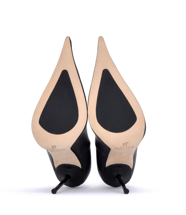 CUSTOM ELEKTRA EXTREME SPITZE KNIESTIEFEL SCHWARZES NAPPA