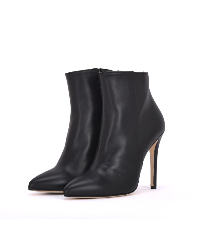 High Italian ankle boots VESTA-10 with stiletto heels in real leather