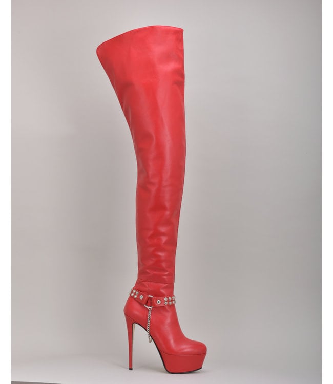 Custom Isis colour red Nappa (Rosso) - Italian High Heels by