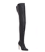 High Italian crotch boots VESTA with 10cm stiletto heels in genuine leather