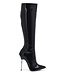 MTO - colour choice - High Italian knee boots GAIA with stiletto heels in genuine patent leather